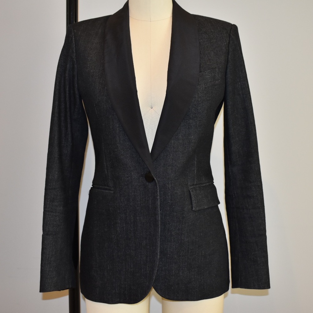 Ralph Lauren Denim Blazer with black lapel